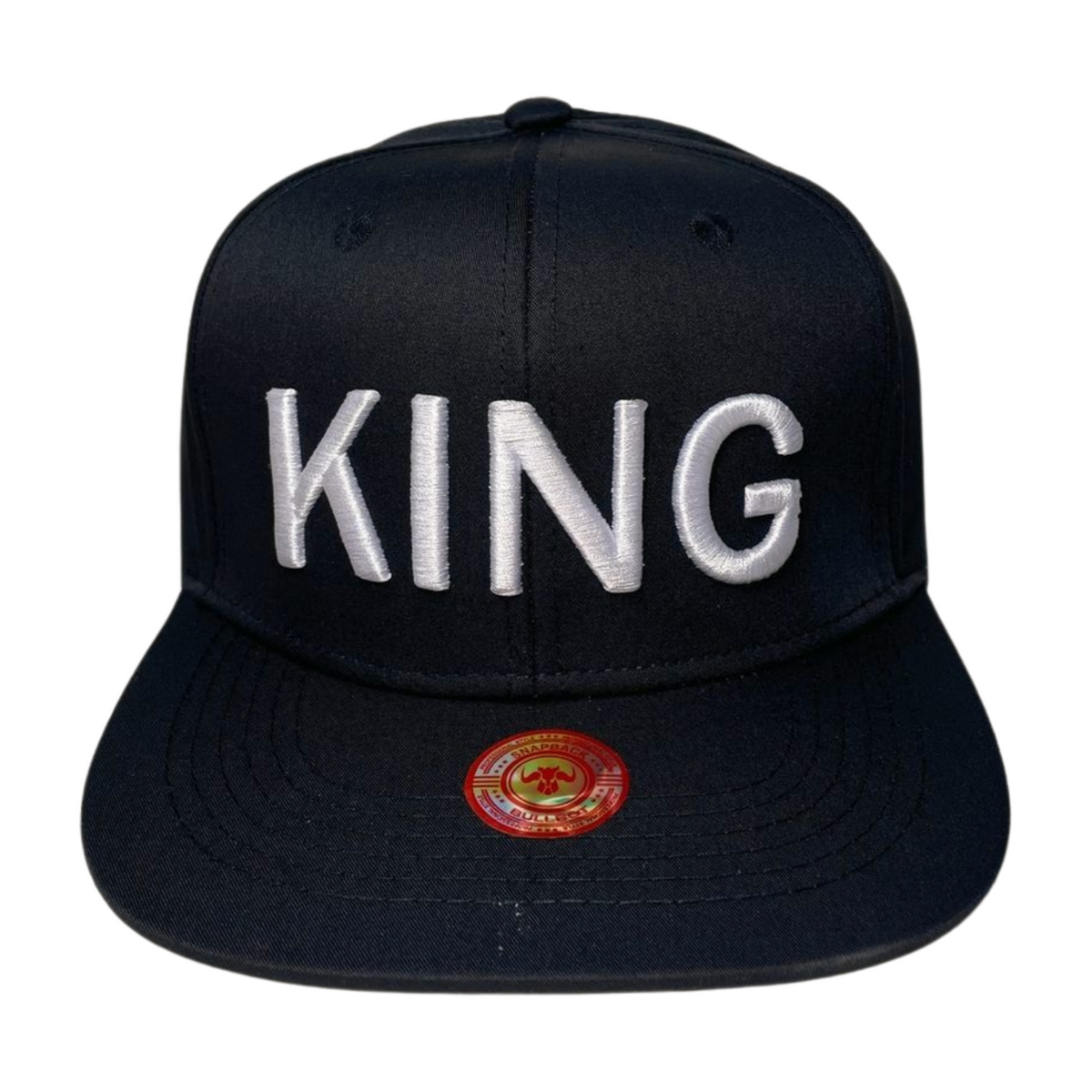 HP CLASSIC LETTER WHT EMBROIDERY ON BLACK CAP FLAT BILL - KING - Burzip Wholesale