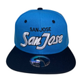 HPF-PK6-SAN JOSE EMBROIDERY, FLATBILL SNAPBACK 6PCS/PACK - BLUE/BLACK - Burzip Wholesale