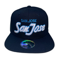 HPF-PK6-SAN JOSE EMBROIDERY, FLATBILL SNAPBACK 6PCS/PACK - BLACK - Burzip Wholesale