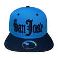 HPF-PK6-SAN JOSE EMBROIDERY, FLATBILL SNAPBACK 6PCS/PACK - BLUE/BLACK1 - Burzip Wholesale