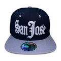 HPF-PK6-SAN JOSE EMBROIDERY, FLATBILL SNAPBACK 6PCS/PACK - BLACK/GREY - Burzip Wholesale