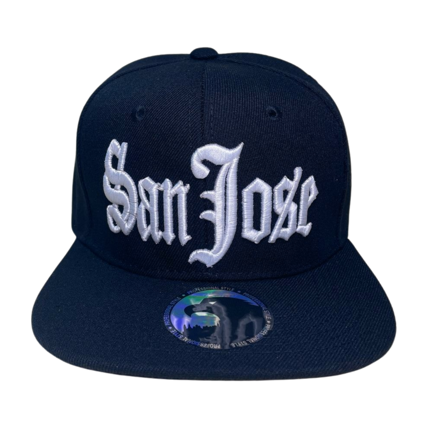 HPF-PK6-SAN JOSE EMBROIDERY, FLATBILL SNAPBACK 6PCS/PACK - BALCK2 - Burzip Wholesale