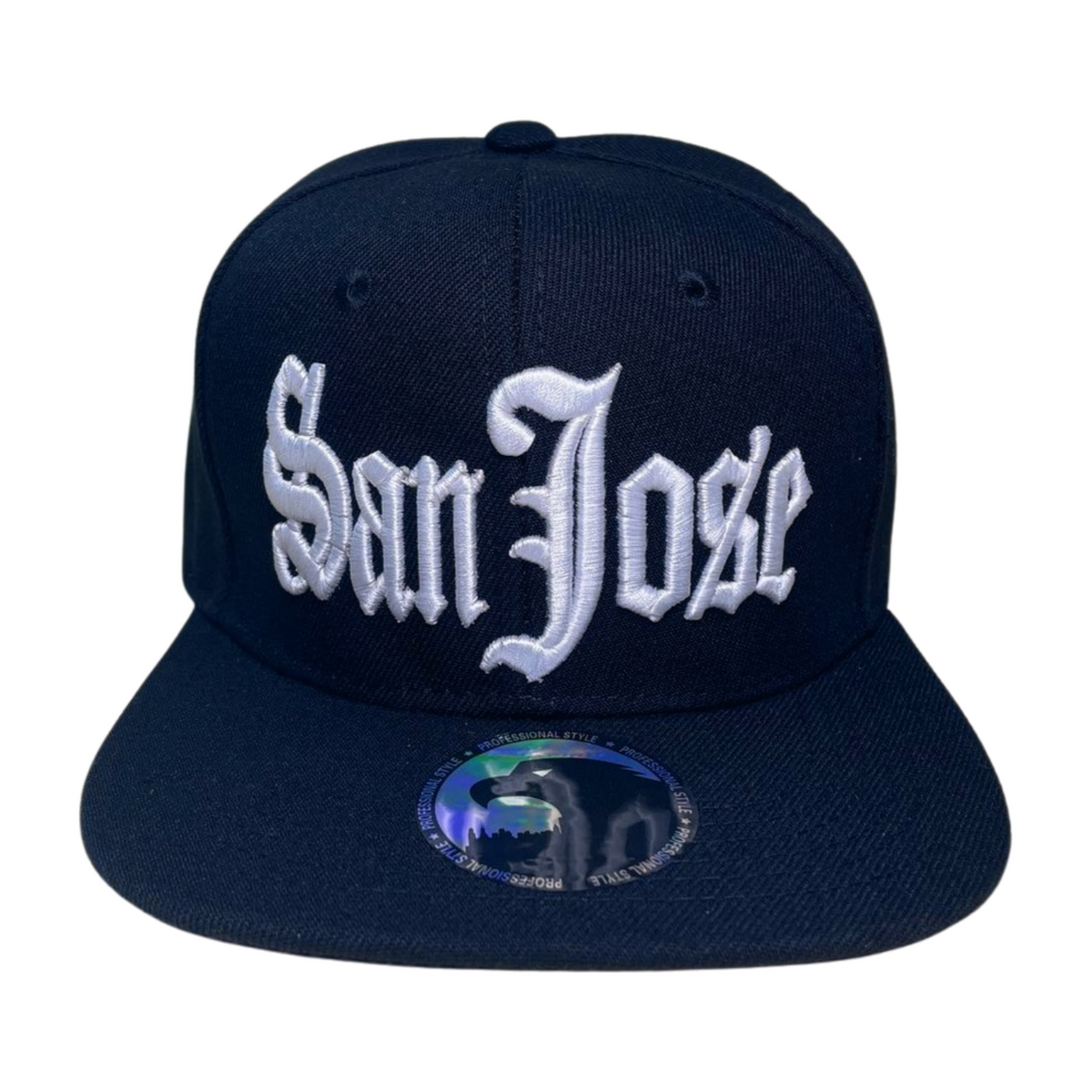 HPF-PK6-SAN JOSE EMBROIDERY, FLATBILL SNAPBACK 6PCS/PACK - BALCK2 - Burzip Wholesale