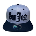 HPF-PK6-SAN JOSE EMBROIDERY, FLATBILL SNAPBACK 6PCS/PACK - GREY/BLACK - Burzip Wholesale