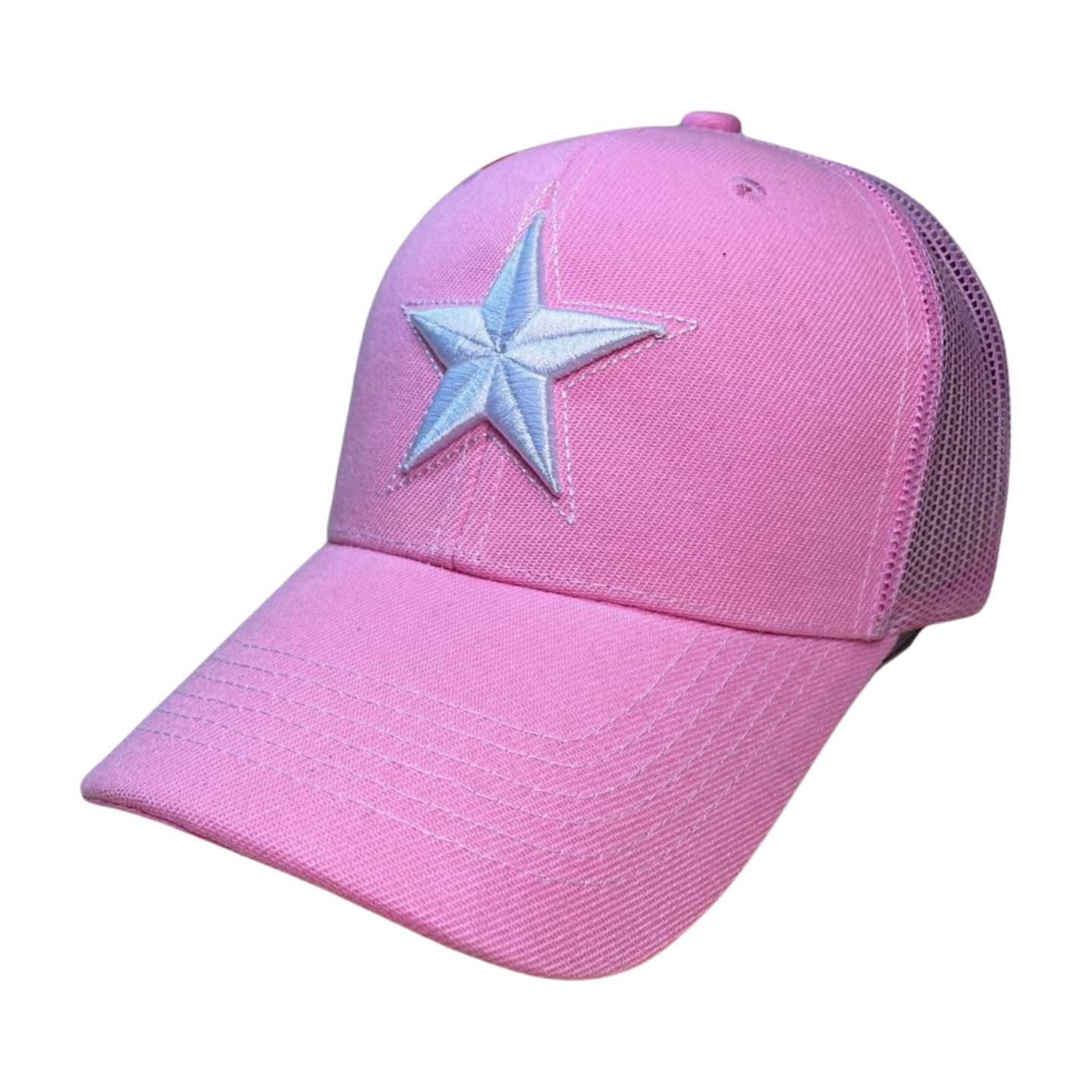 HVM-6pcs-STAR Embroidery - PINK/WHT EMB - Burzip Wholesale