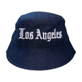 BUCKET-DZ-LOS ANGELES CLASIC EMBROIDERY 12PCS/DZ HBC - RED/WHT - Burzip Wholesale
