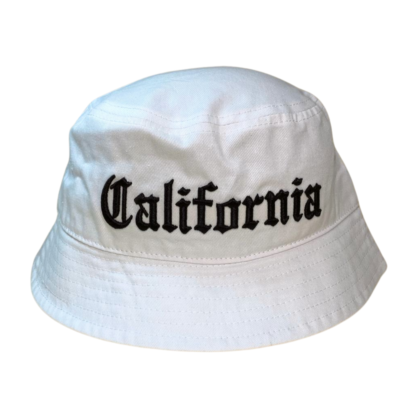 Bucket-DZ-CALIFORNIA Embroidery 12PCS/DZ HBC - WHT/BLK - Burzip Wholesale
