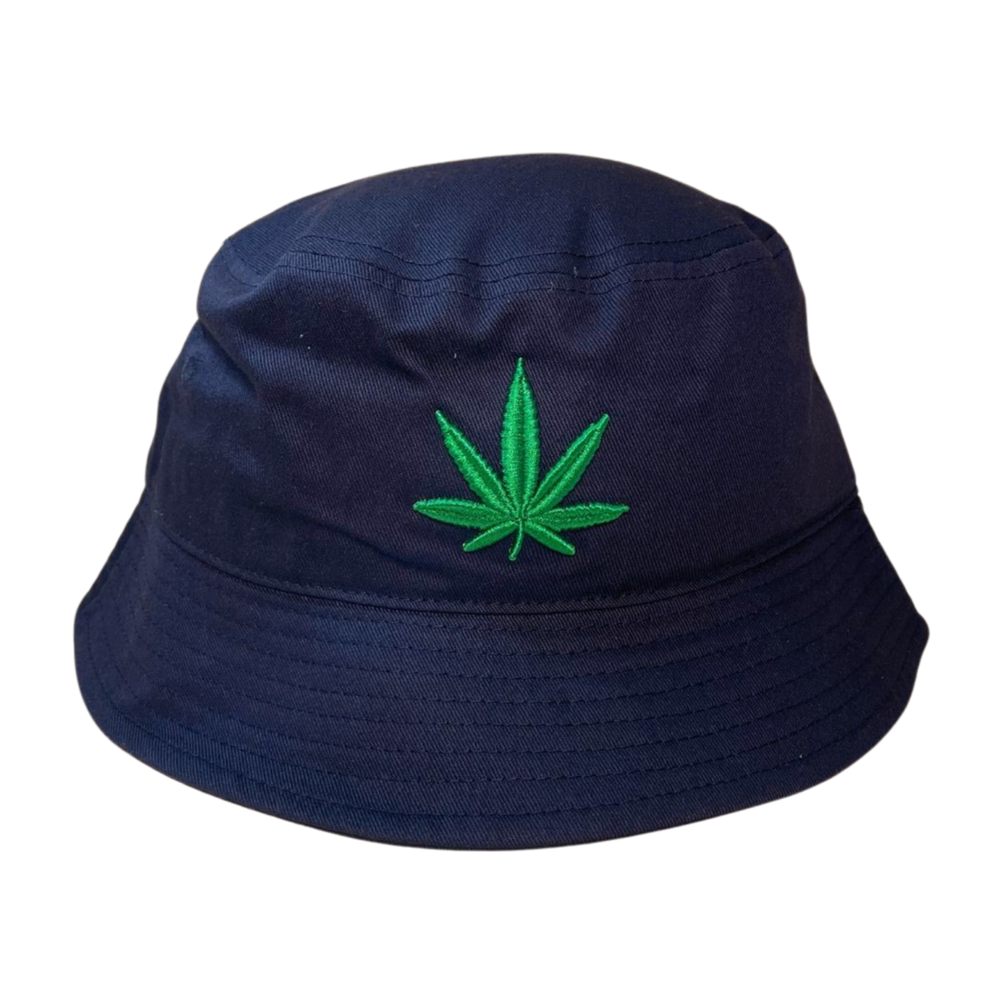 BUCKET WITH EMBROIDERY HBC-MARIJUANA LEAVE embbuc - D.BLUE3 - Burzip Wholesale