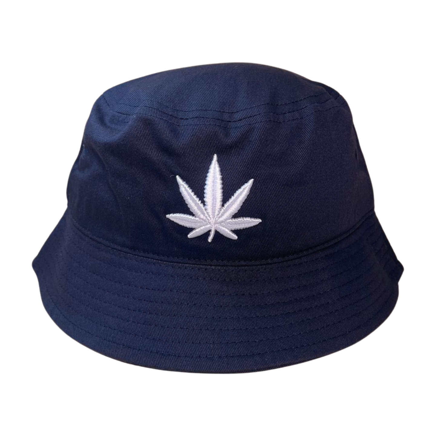 BUCKET WITH EMBROIDERY HBC-MARIJUANA LEAVE embbuc - D.BLUE4 - Burzip Wholesale