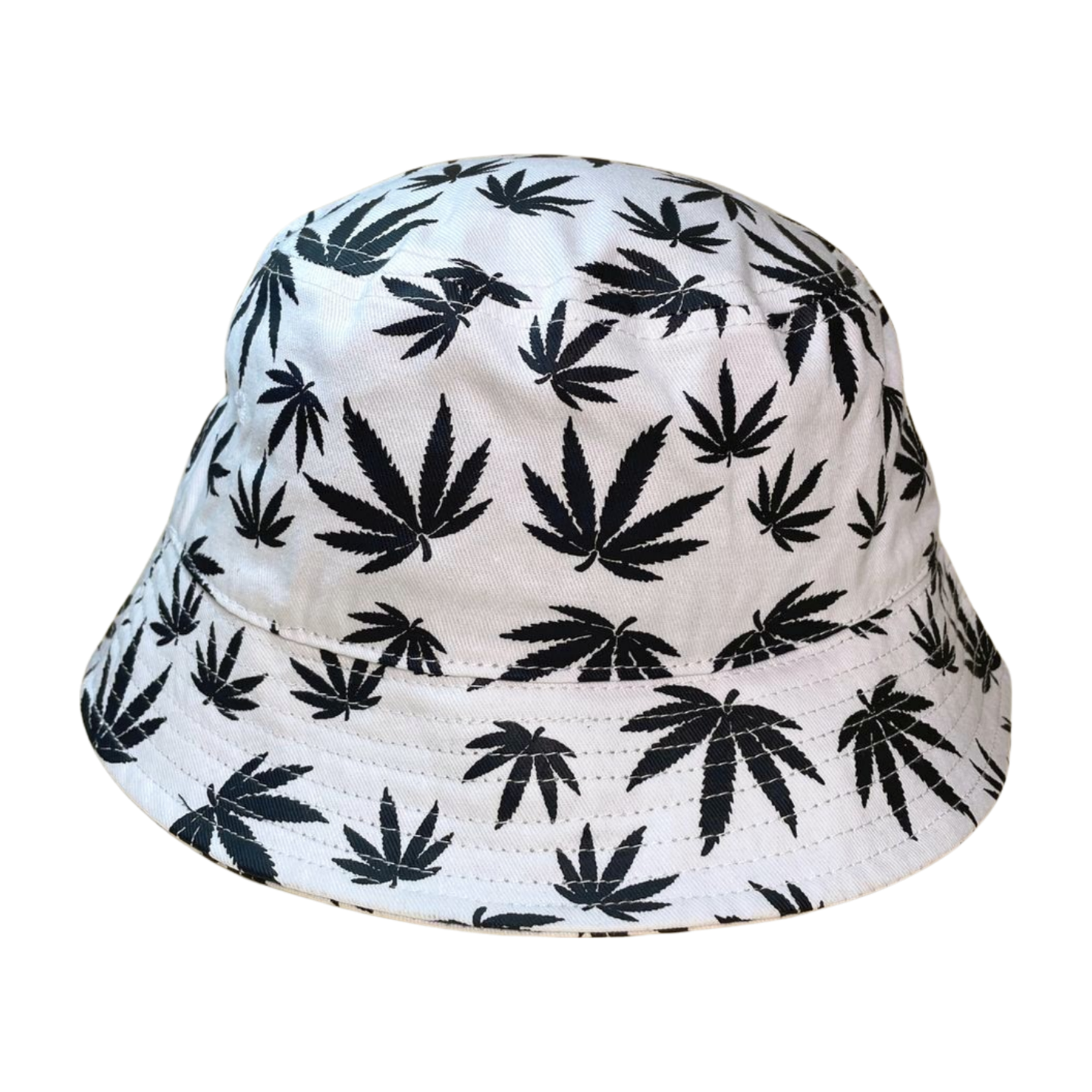 BUCKET WITH EMBROIDERY HBC-MARIJUANA LEAVE embbuc - WHITE7 - Burzip Wholesale
