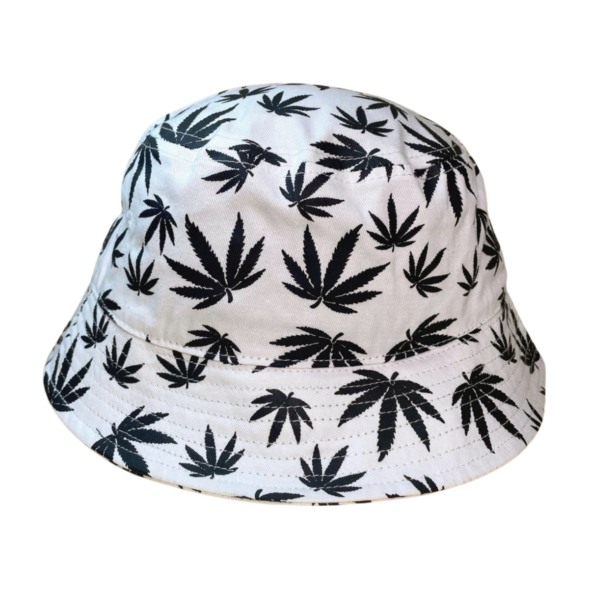 BUCKET WITH EMBROIDERY HBC-MARIJUANA LEAVE embbuc - WHITE7 - Burzip Wholesale