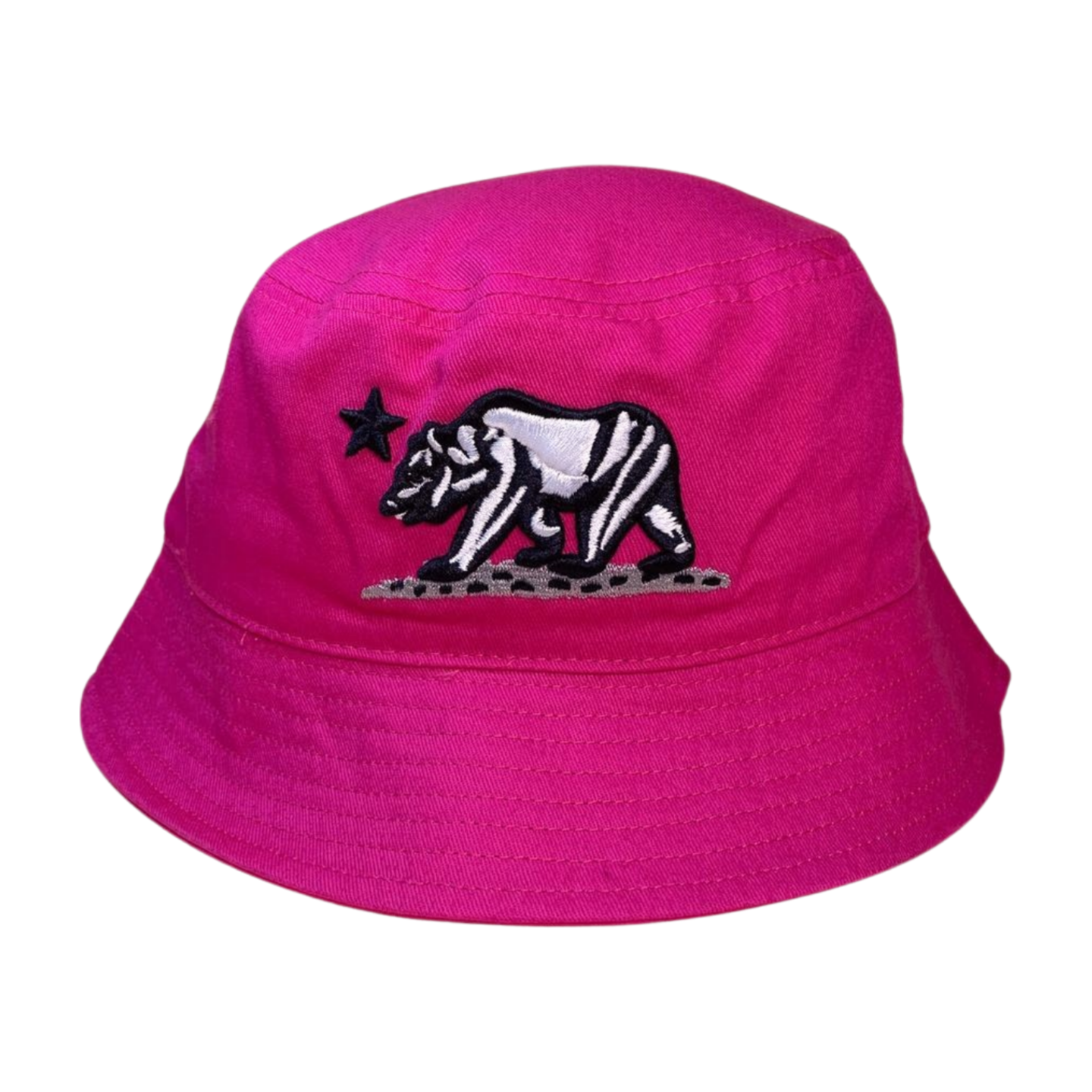 BUCKET-DZ-EMB WITH EMBROIDERY (HBC-BEAR) - PINK - Burzip Wholesale