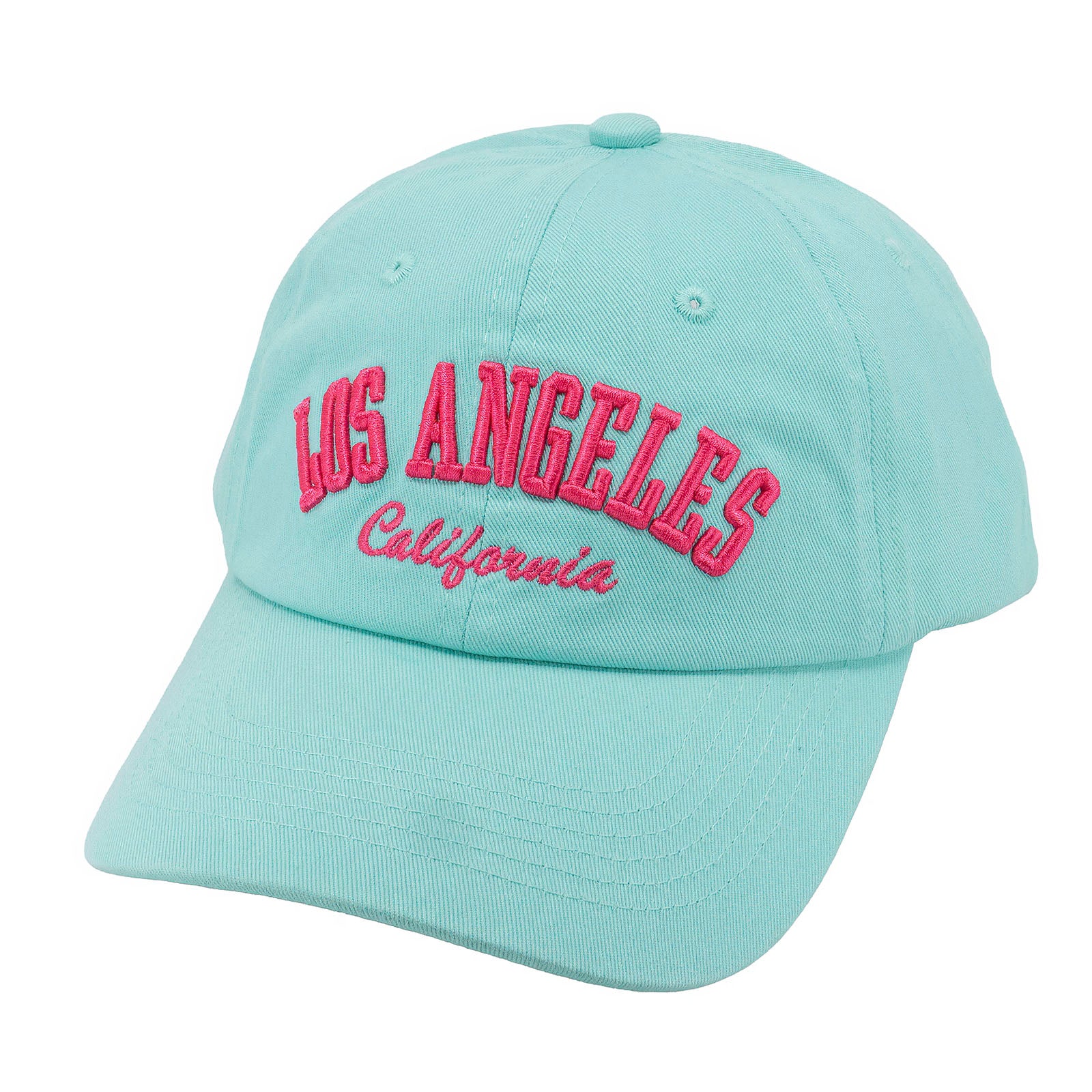 Los Angeles College Font Embroidery On Cotton Dad Hat Embcdh - BLK/WHT EMB - Burzip Wholesale