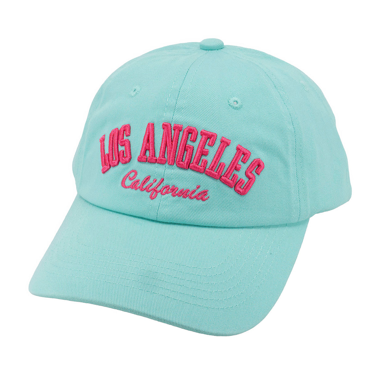 Los Angeles College Font Embroidery On Cotton Dad Hat Embcdh - BLK/WHT EMB - Burzip Wholesale