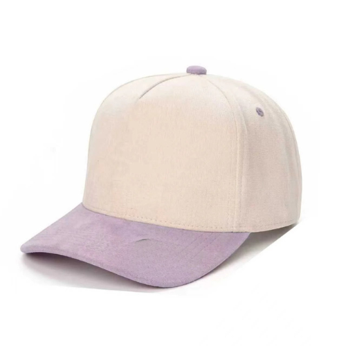 5panel Whole Suede Fabric Snapback Blank Hats 5suede - TAN/ROYAL - Burzip Wholesale
