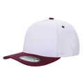 5panel Solid with Under Bill Colored Blank Caps Tcoa - WINE/GOLD - Burzip Wholesale