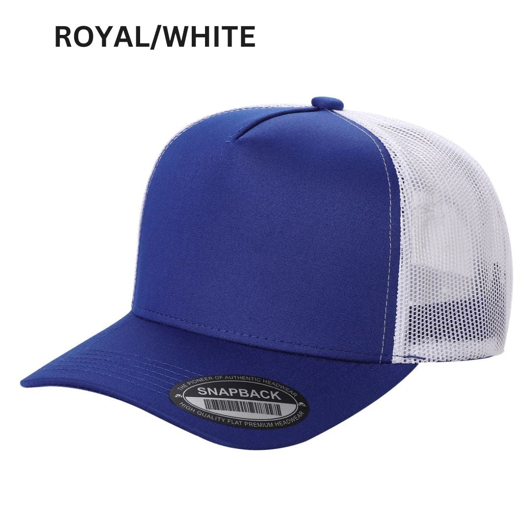 5panel Twill Crown Tracker Mesh Snapback 2tone 5trtm - D.GREY/BLK - Burzip Wholesale