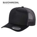 5panel Twill Crown Tracker Mesh Snapback 2tone 5trtm - BLK/N.GREEN - Burzip Wholesale