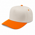 5panel Twill Fabric 5tone with Cream Crown 2tone Blank Caps Tctan - D.GREEN/YELLOW - new - Burzip Wholesale