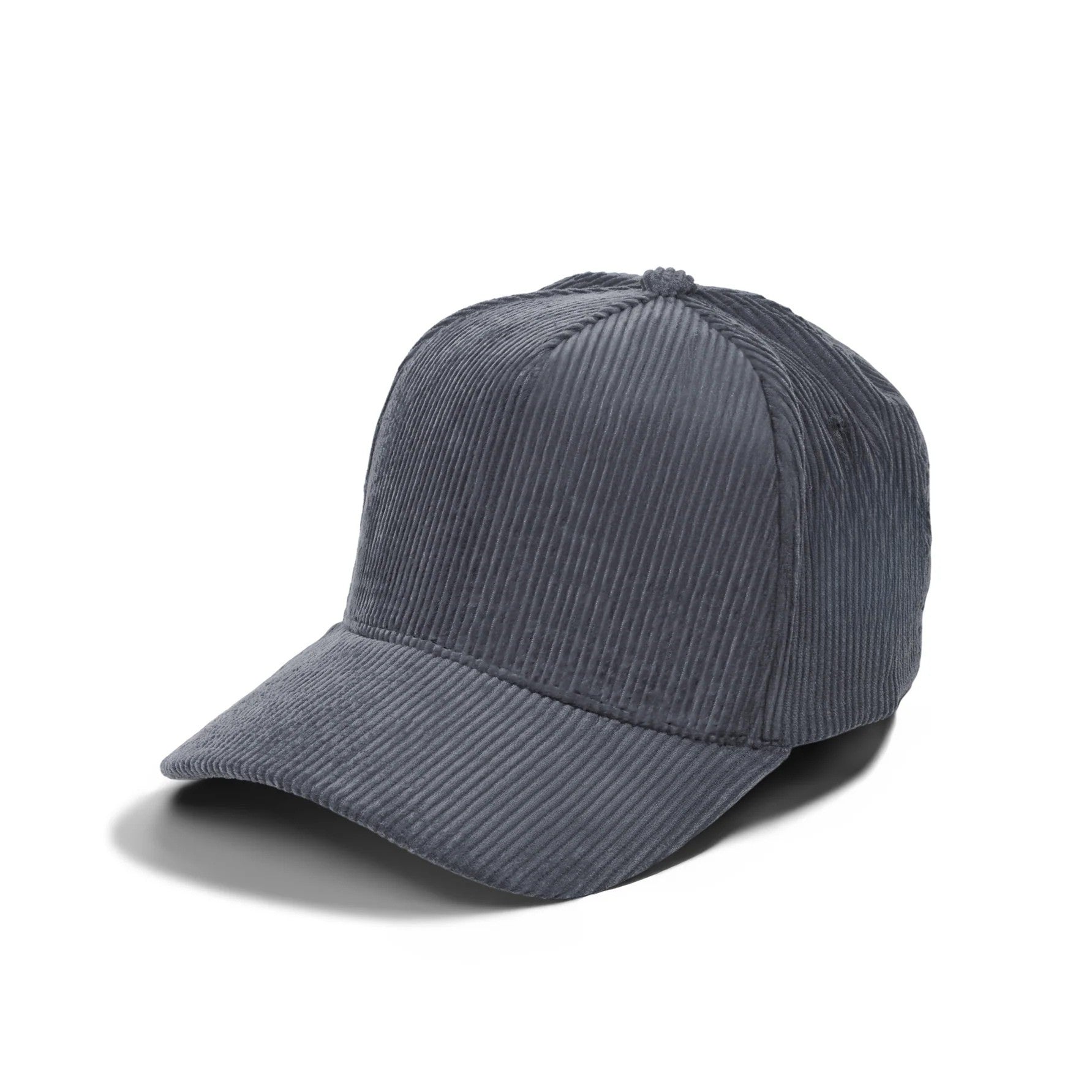 5panel Corduroy Fabric Solid Color Snapback Blank Caps 5fc - Gray - Burzip Wholesale