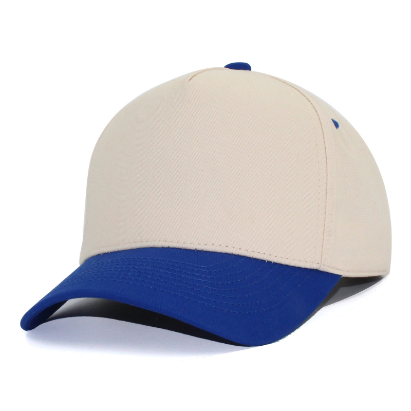 5 Panel Two Tone Structured Snapback Cap Tc - Cream Royal - Burzip Wholesale