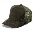5 Panel Embroidered Side Logo Distressed Baseball Cap #5021 | Procap Wholesale - Olive - Burzip Wholesale