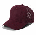 5 Panel Embroidered Side Logo Distressed Baseball Cap #5021 | Procap Wholesale - Wine - Burzip Wholesale