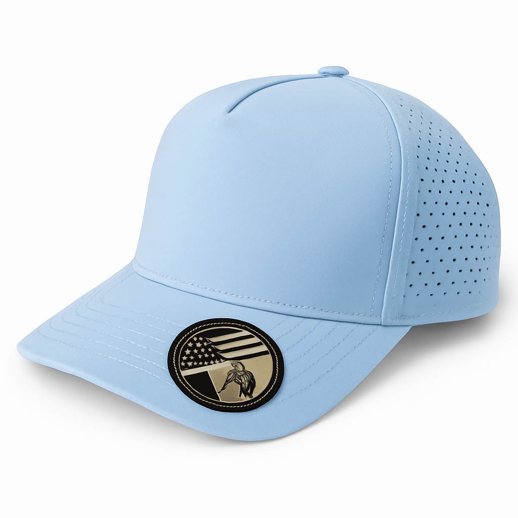 5 Panel Laser Perforated Cap Snapback #531L - Sky - Burzip Wholesale