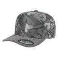 5panel Camo Crown W/ Laser Vented Back and Suede Bill Snapback Tccsl - D.GREY - Burzip Wholesale