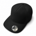 Black 533L wholesale 5 panel laser perforated adjustable blank snapback cap