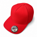 Red 533L wholesale 5 panel laser perforated adjustable blank snapback cap
