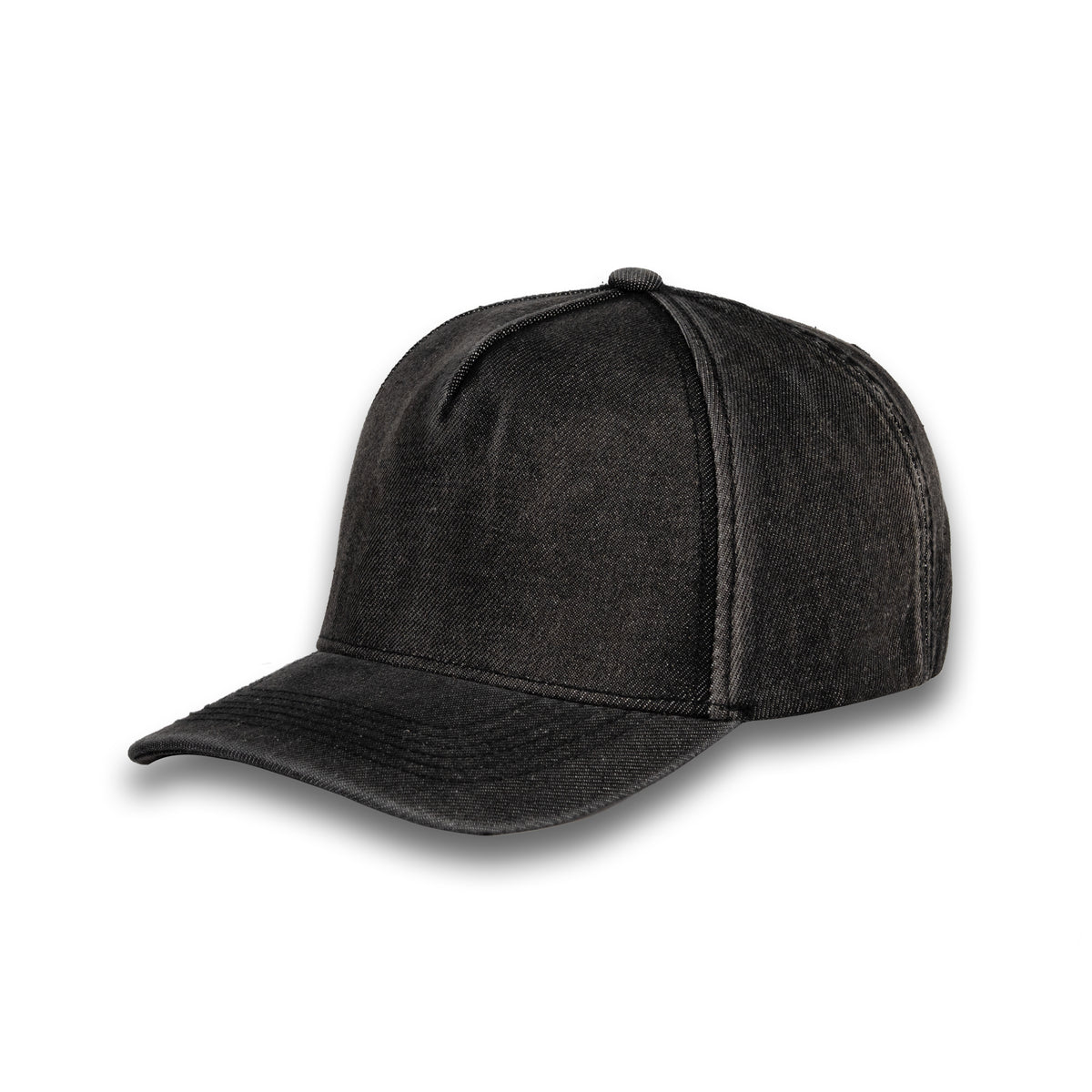 5panel Cotton Denim Fabric Snapback Wholesale 5denim HOT3 - BLACK DENIM - Burzip Wholesale