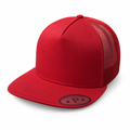 5 Panel High Profile Flat Bill Mesh Trucker Cap #5PFM