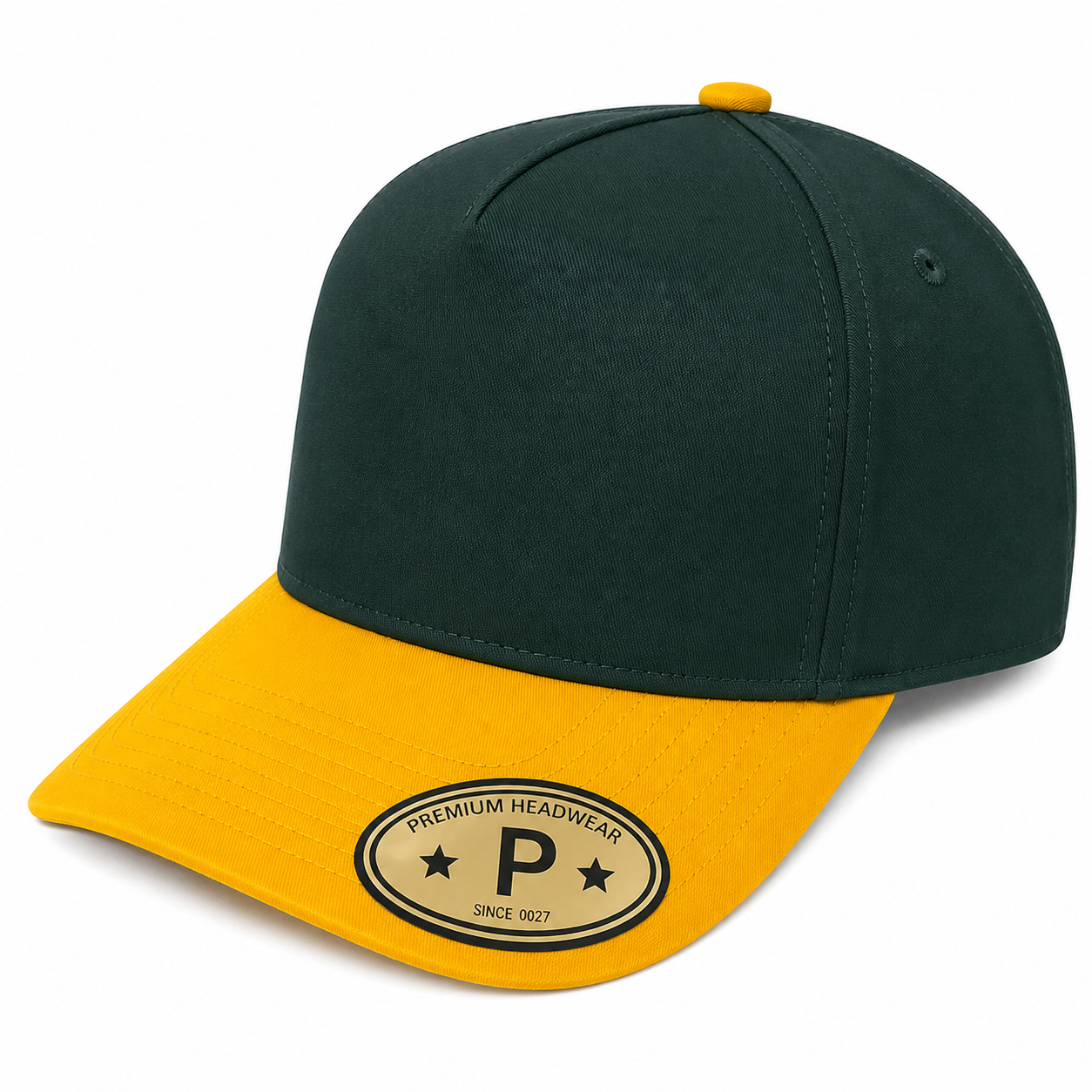 5panel Twill Fabric 5tone with Cream Crown 2tone Blank Caps Tctan - selected color - Burzip Wholesale