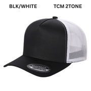 5panel Twill Crown Tracker Mesh Snapback 2tone 5trtm - BLK/CHARCOAL - Burzip Wholesale