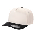 5panel Twill Head Suede Bill Blank Caps Tcs - TAN/RED - Burzip Wholesale