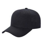 6 Panel CVC Plain Velcro Baseball Cap 600 in BLACK - Style 600 | Burzip