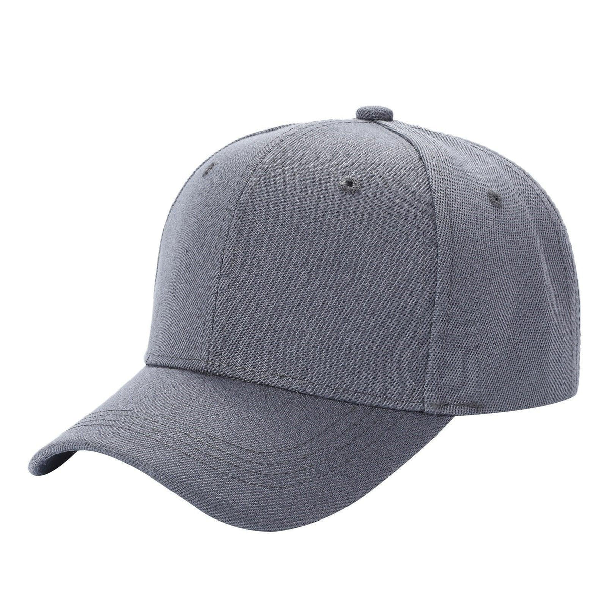 Kids 6Panel Plain Velcro Baseball Cap 600K in D.GREY - Style 600K | Burzip