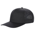 6panel Laser Performance Cap Adjustable Snap Back Hat 6laser - CHARCOAL - Burzip Wholesale