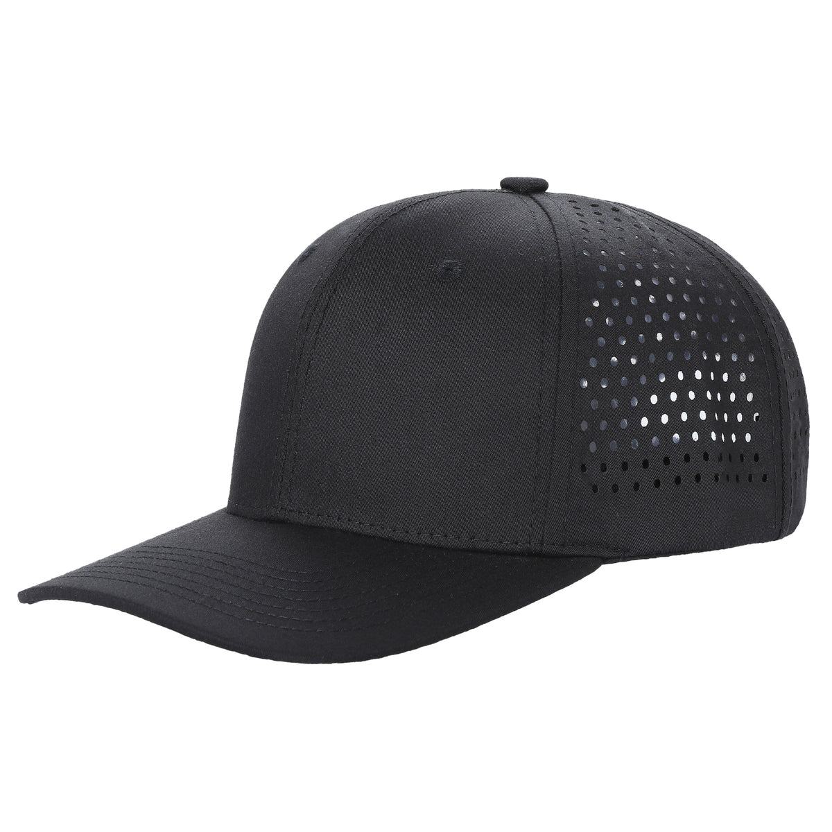 6panel Laser Performance Cap Adjustable Snap Back Hat 6laser - CHARCOAL - Burzip Wholesale