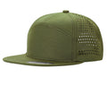 7panel Laser Vented Back Snapback Flatbill Cap 7laser - 7LASER-WHT - Burzip Wholesale