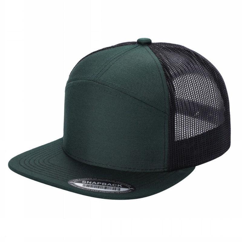 7panel Flatbill Trucker Mesh Snapback Blank Hats 7ftm - 3 - Camo/blk/camo - Burzip Wholesale
