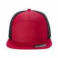 7panel Flatbill Trucker Mesh Snapback Blank Hats 7ftm - NAVY - Burzip Wholesale