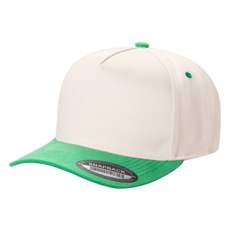 5panel Twill Head Suede Bill Blank Caps Tcs - selected color - Burzip Wholesale