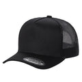 5panel Twill Crown Tracker Mesh Snapback Solid 5trtm - BLACK - Burzip Wholesale