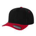 5panel Twill Head Corduroy Bill Blank Baseball Cap TCFC2 - RED/BLK - Burzip Wholesale