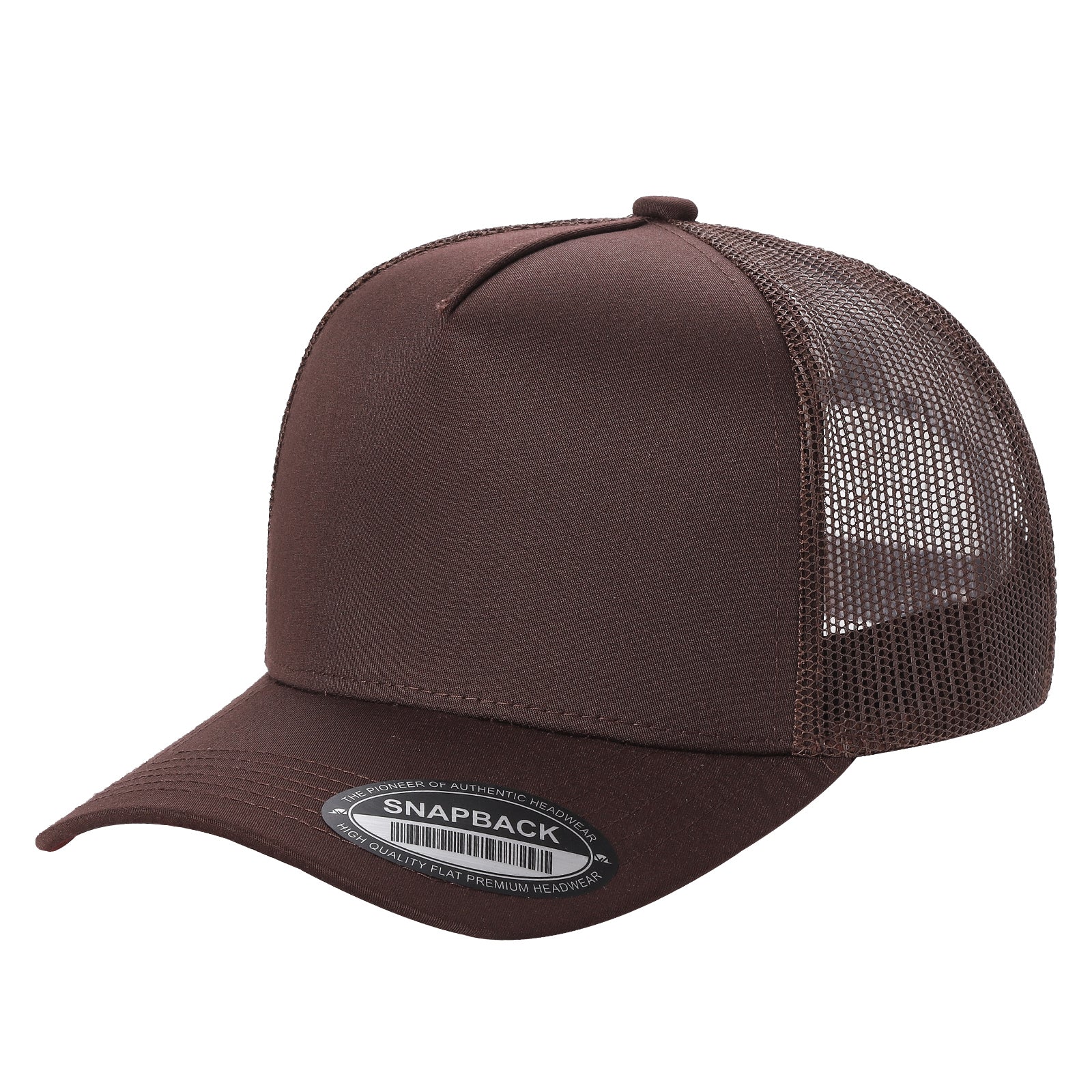 5panel Twill Crown Tracker Mesh Snapback Solid 5trtm - WIHTE - Burzip Wholesale