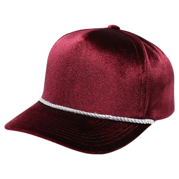5panel Velvet W/rope Snapback Cap Pbvv - NAVY - Burzip Wholesale