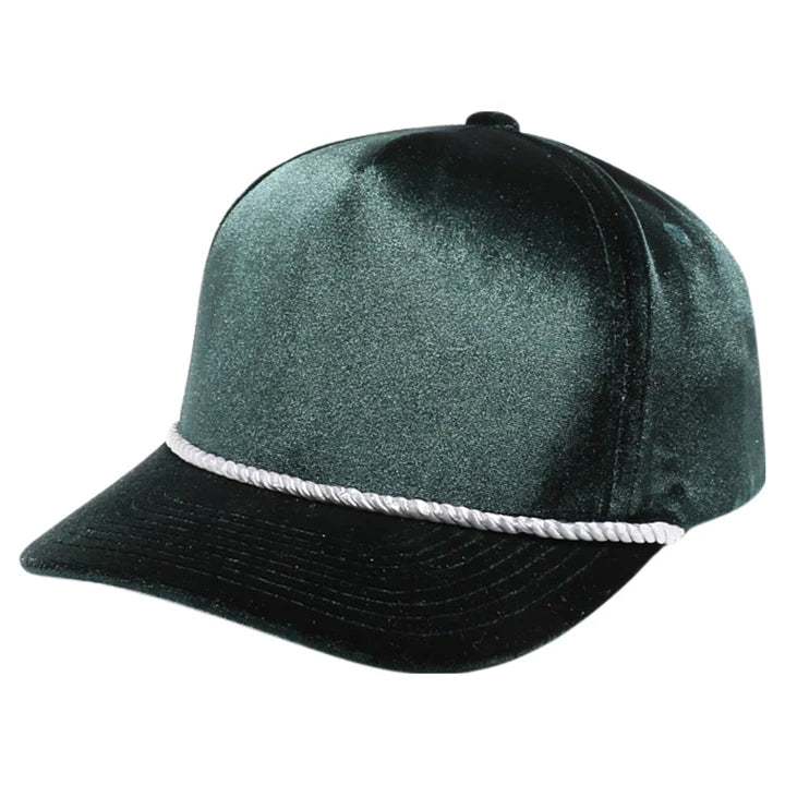 5panel Velvet W/rope Snapback Cap Pbvv - TEAL - Burzip Wholesale