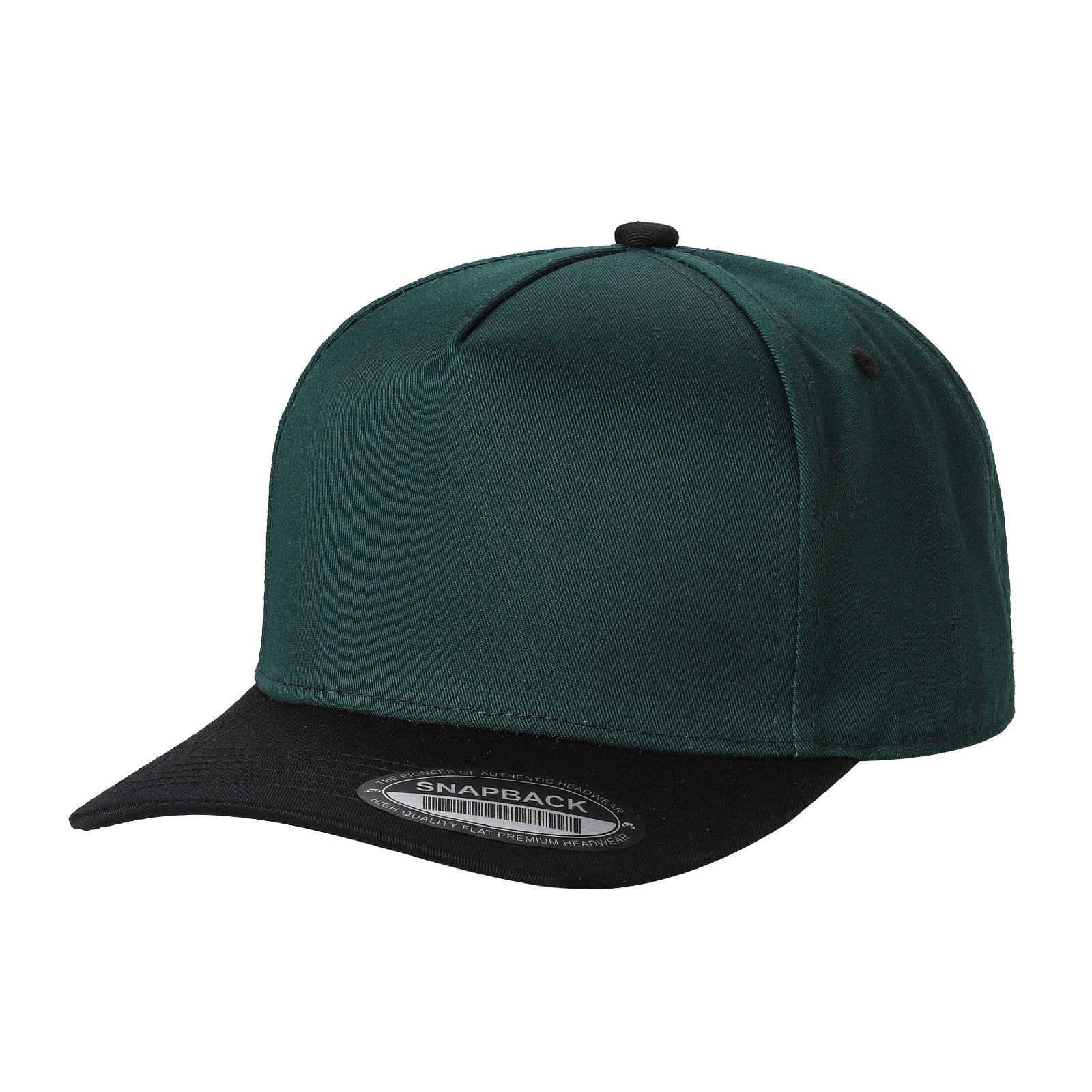 TCBLK-5 Panel Black Color Snapback Baseball Cap - selected color - Burzip Wholesale